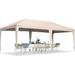 Quictent 10 x20 EZ Pop up Canopy Tent Outdoor Canopy with Roller Bag (Beige)