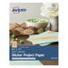 Avery Printable Sticker Paper 8.5 x 11 Kraft Brown Laser & Inkjet Printers 15 Craft Paper Sheets (4392)