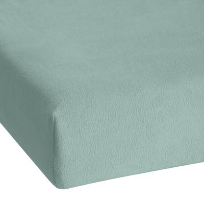 Spannbettlaken KUM "Coral-Fleece Spannbetttuch", grün (jadegrün), B:140-160cm L:200cm, Microfaser-Fleece, Obermaterial: 100% Polyester, Laken, Spannbettlaken Image