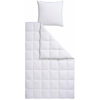 Daunenbettdecke + Kopfkissen FJÖDUR "Fee", weiß, B/L: 135cm x 200cm Anzahl Teile 1, B/L: 80cm x 80cm Anzahl Teile 1, Bezug: Baumwolle Füllung: Entendaune/-feder, normal, Bettdecken Bezug: 100% Baumwolle. Bettdecken Füllung: 80% Daunen, 20% Federn,... Image