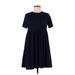 Shein Casual Dress - A-Line: Blue Solid Dresses - Women's Size Small