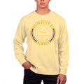 Men's Uscape Apparel Yellow UAlbany Great Danes Pigment Dyed Fleece Crewneck Sweatshirt