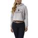 Women's League Collegiate Wear Heather Gray Boston College Eagles 1636 Cropped Pullover Hoodie