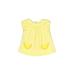 Just One You Made by Carter's Short Sleeve T-Shirt: Yellow Print Tops - Kids Girl's Size 18