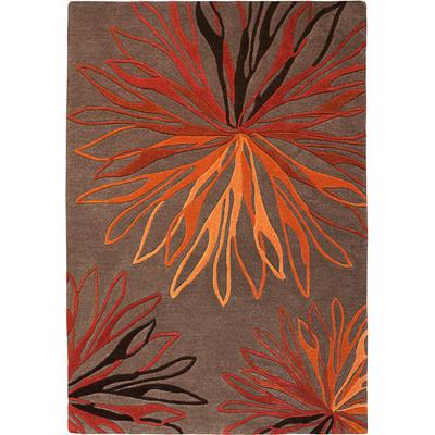 Teppich HEINE HOME Gr. 7, bunt (taupe, rot), B:150cm H:17mm L:150cm Ø:150cm, Wolle, Teppiche Image