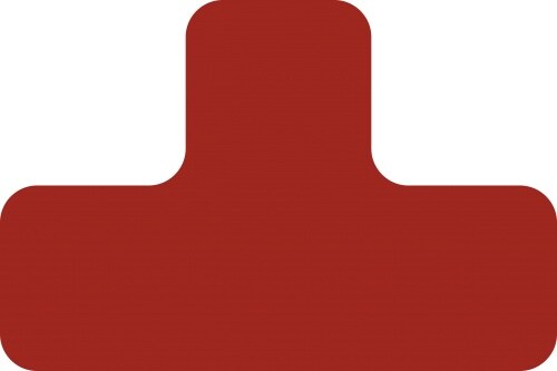 Stellplatzmarker WT-5110, T-Stück, PVC, Rot, 150x100 mm, 25 Stück/VE Image