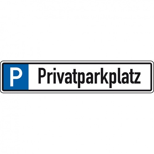Schild I Parkplatzreservierungsschild Privatparkplatz, mit Befestigungsset 2, 520x110mm Image