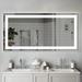 Ivy Bronx Diogenes Frameless Lighted Bathroom Mirror, Copper | 24 H x 48 W x 1.57 D in | Wayfair DD18DF3DA70148B8AA465BBCE1ED3859
