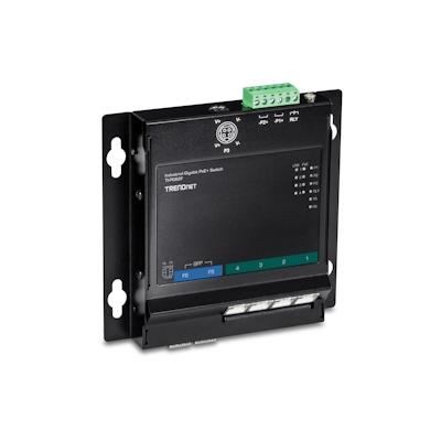 TRENDnet TI-PG62F 6-Port PoE+, Industrial Gigabit Wall-Mounted Front Access Switch