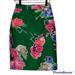 Kate Spade Skirts | Kate Spade Blooms Maria Skirt In Lucky Green Size 0 *Flaw* | Color: Green/Pink | Size: 0