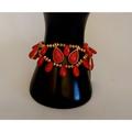 Ralph Lauren Jewelry | Lauren Bracelet, Gold-Tone Beads And Red Faux Stones By Ralph Lauren (Still Has | Color: Gold/Red | Size: Os