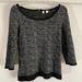 Anthropologie Sweaters | Anthropologie Moth Lana Black/White Textured Chenille Scoop Pullover Sweater M | Color: Black/White | Size: M