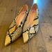 J. Crew Shoes | Jcrew Snake Print Heels. Good Condition, Size 9.5 | Color: Tan | Size: 9.5