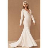 Anthropologie Dresses | Anthropologie Bhldn Jenny Yoo Karina Cutout Minimalist Gown Wedding Dress 8 | Color: Cream/White | Size: 8