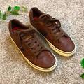 Levi's Shoes | Levi’s Comfort Lace Up Brown Navy Blue Sneakers Mens Shoes Sz 9 Faux Leather | Color: Blue/Brown | Size: 9