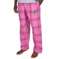 Men's Concepts Sport Pink Green Bay Packers Ultimate Plaid Flannel Pajama Pants