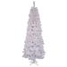 Vickerman 18347 - 7.5' x 36" White Salem Pencil Pine 300 Italian LED Warm White Lights Christmas Tree (A103276LED)