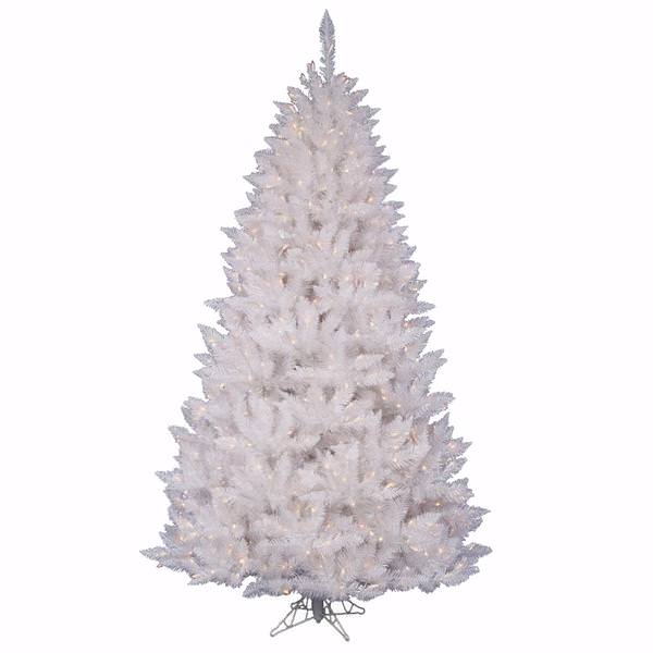 Vickerman 18418 - 5.5' x 40" Crystal White Spruce 300 Italian LED Pure White Lights Christmas Tree (A104156LED)