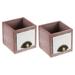 Uxcell 4 Wood Square Planter Box Decorative Flower Pot Cube Container Brown 2 Pack