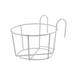 GadgetVLot Flower Pot Holder Plant Rack Metal Garden Decoration Black Succulent Retro Balcony Iron Balustrade Hanging Basket