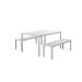 Pangea Home Breeze 3 Piece Dining Set White & White