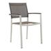 Pangea Home David Aluminum Patio Dining Char in White/Gray (Set of 6)