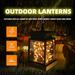 GUZOM Camping Lanterns- Outdoor Camping Hanging String Light Lantern LED Solar Decorative Lantern