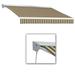 Awntech DM10-US-BRNT 10 ft. Destin with Hood Manual Retractable Awning Brown & Tan - 96 in.