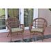 W00210-C-2-FS006 Santa Maria Honey Wicker Chair with Tan Cushion - Set of 2