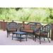 4 Piece Santa Maria Espresso Wicker Conversation Set Cocoa Brown Cushion