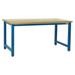 BenchPro 36 x 96 in. Kennedy Workbenches with Solid 1.75 in. Thick Lacquered Finish Maple Butcher Block Top Light Blue
