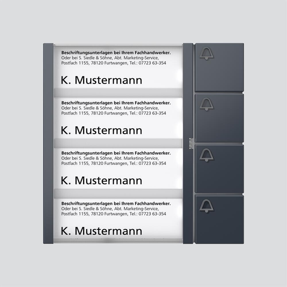 Siedle&Söhne Tasten-Modul TM 612-4 AG 210005000-00 Image