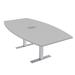 Skutchi Designs, Inc. 6 Ft Boat Conference Table w/ Metal T Bases Power & Data Wood/Metal in Gray | 29 H x 70 W x 45.25 D in | Wayfair