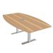 Skutchi Designs, Inc. 6 Ft Boat Conference Table w/ Metal T Bases Power & Data Wood/Metal in Brown | 29 H x 70 W x 45.25 D in | Wayfair