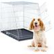 Relaxdays - Cage transport chiens, maison et voiture, HxLxP. 83 x 75 x 109 cm, pliable, fond,