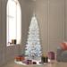 The Holiday Aisle® White Salem Pencil Pine Artificial Christmas Tree in Green | 6.5' H | Wayfair A103267LED