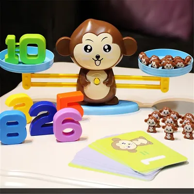 Balance intelligente en forme de singe pour enfant jouet pour apprendre les maths numéro