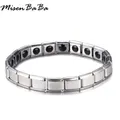 Bracelets magnétiques tourmaline en acier inoxydable pour hommes et femmes bracelet de soins de