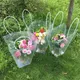 Sac de fleurs transparent en pot pour décoration de fleuriste sac de bouquet en plastique étanche