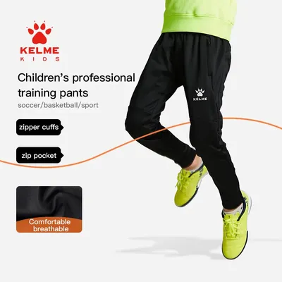 KELME – pantalon de sport pour enfants survêtement d'hiver rembourré épais Jogging Fitness