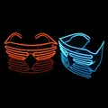 Lunettes de soleil Rave néon LED clignotantes lunettes lumineuses lunettes de carnaval lunettes