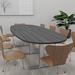 Skutchi Designs, Inc. 10Ft Boat Oval Shaped Modular Conference Table w/ Metal T-Bases Wood/Metal in Brown | 29 H x 120 W x 45 D in | Wayfair