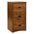 Loon Peak® Derman 21" Wide 3 -Drawer Solid Wood Vertical Filing Cabinet Wood in Brown | 43 H x 21 W x 21 D in | Wayfair