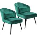 Corrigan Studio® Kenin Velvet Parsons Chair in Gray Wood/Upholstered/Velvet in Green | 31.5 H x 21 W x 18 D in | Wayfair