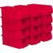 Akro-Mils Stackable Storage Bins 30224 AkroBins Stacking Organizer 11 x4 x4 Red 12-Pack