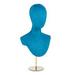 Displays2go PU Foam Mannequin Bust w/ Abstract Facial Features Countertop - Teal (SMFBWHTEAL)