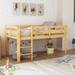 Twin Wood Loft Bed Low Loft Beds with Ladder