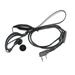 HQRP G Shape 2 Pin Earpiece Headset PTT Mic for Kenwood Pro-Power Pro-Talk FreeTalk XLS Free-Talk