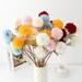 Yesbay 2 Pcs Artificial Flower Non-fading 3 Heads Design Artificial Onion Ball Fake Flower for Hotel