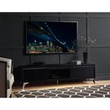 Contemporary Simple Style Design TV Stand with Metal Legs and LED Touch Light Suitable for Living Room or Bedroom Furniture